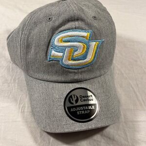 Desert Cactus Southern University Jaguars Hat Adult OS Grey NEW Adjustable Logo